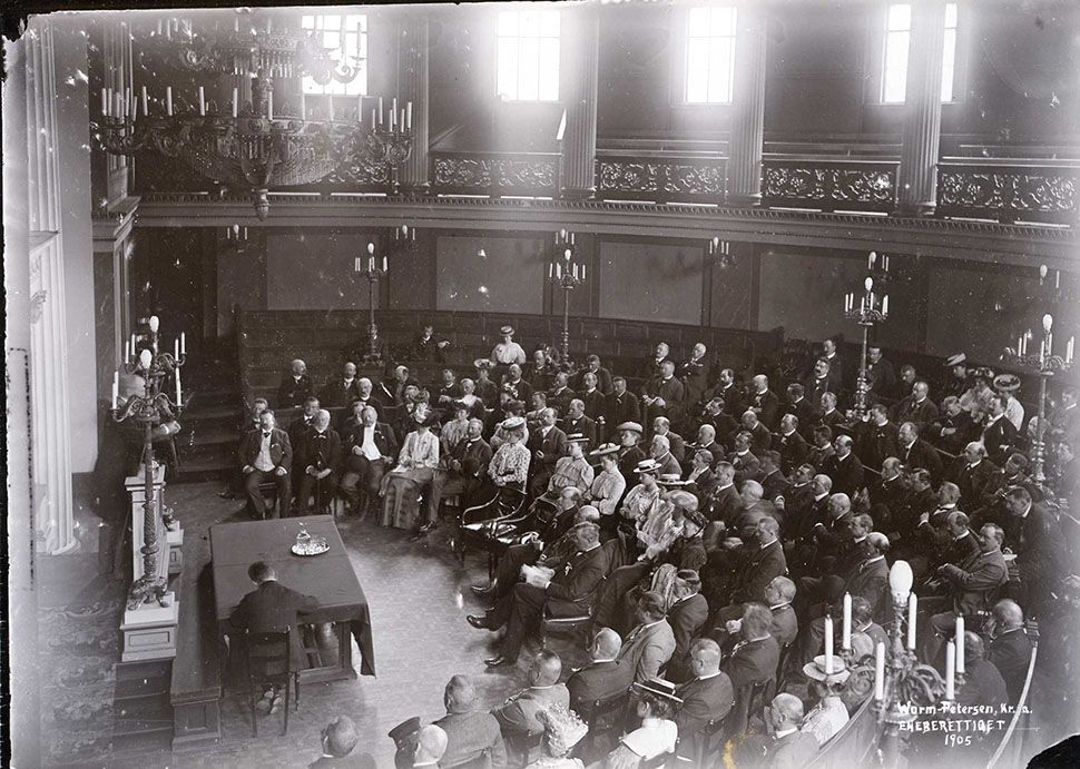 Nansen taler i gamle festsal i 1905