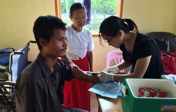 Blood testing in Myanmar