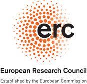 ERC logo. White background, organge dots and black text.
