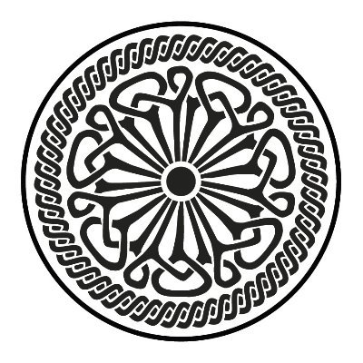 Image may contain: Circle, Font, Logo, Pattern.