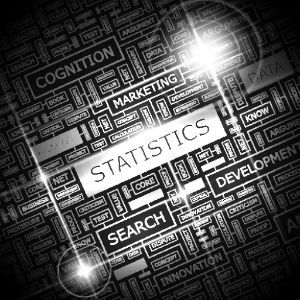 Illustration of statistics - numbers, letters and words