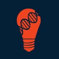 Bildet kan inneholde: oransje, illustrasjon, logo, skrift.