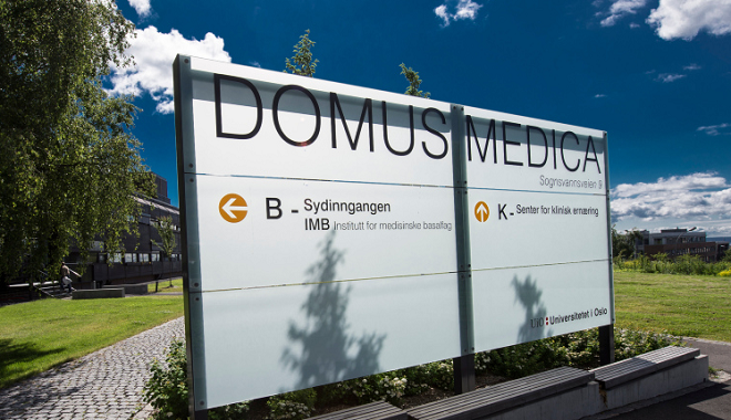 Skilt som viser Domus Medica
