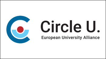 Logo, half circle, blue