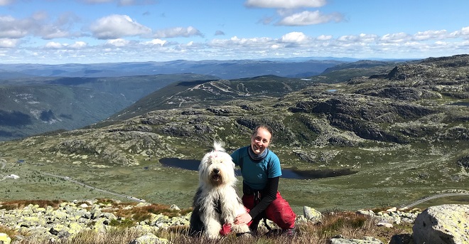 Student på fjelltur